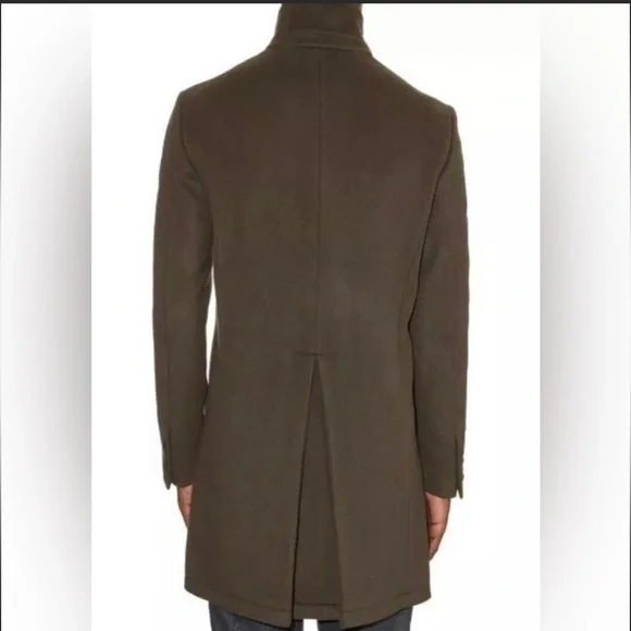 John Varvatos gray military double breasted coat - Picture 8 of 9